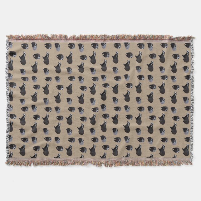 Badger Frenzy Throw Blanket (Beige) (Front)
