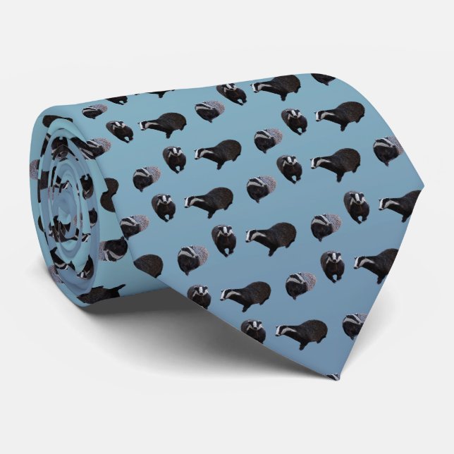 Badger Frenzy Tie Double Sided Print (Sky Mix) (Rolled)