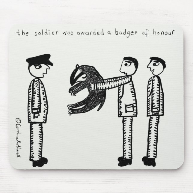 Badger of Honor Mouse Pad (Front)
