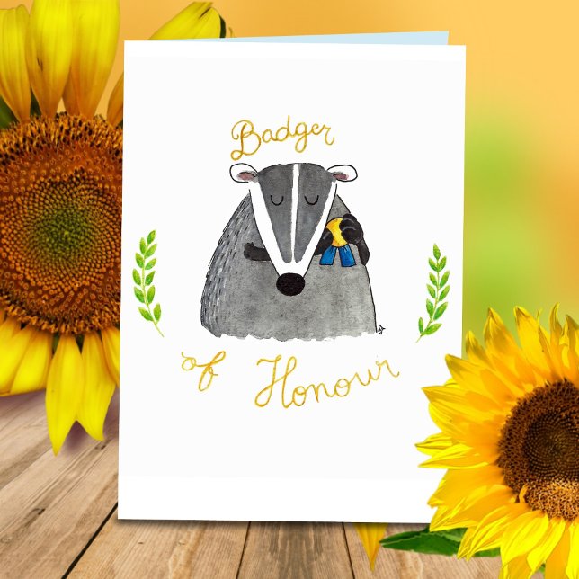 Badger of Honour greeting card by Nicole Janes (Creator Uploaded)