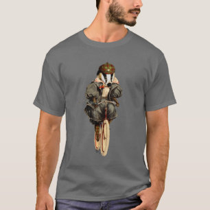 Badger on Vintage Bicycle T-Shirt