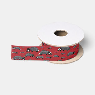 Badger Ribbon Red Satin Ribbon