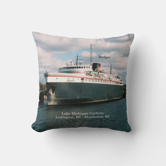 Badger square pillow (Front)