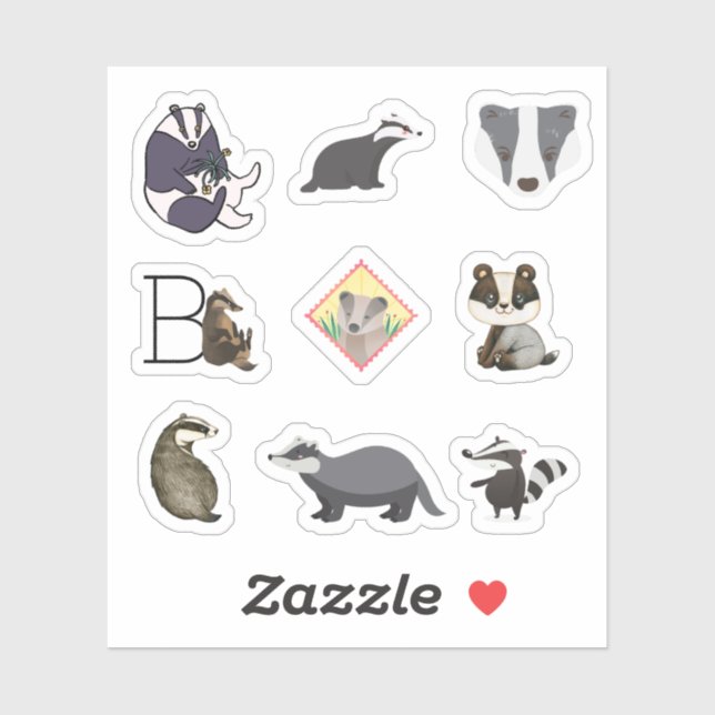 Badger Stickers (Sheet)