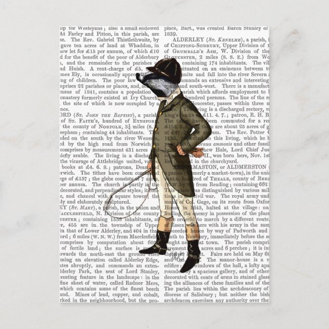 Badger The Rider Full Postcard (Front)