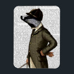 Badger The Rider Portrait Magnet<br><div class="desc">Animals & Nature</div>