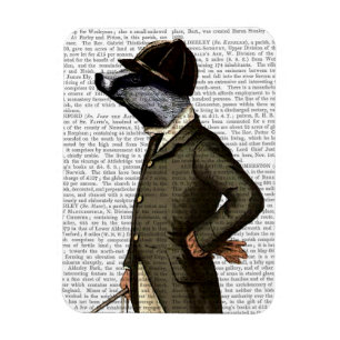 Badger The Rider Portrait Magnet