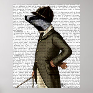 Badger The Rider Portrait Poster