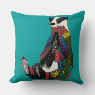 badger turquoise cushion