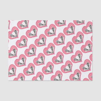 Badger Wild Animal Heart Pink Cute Love Funny Tissue Paper