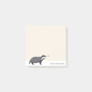 Badger woodland animal kids stationery paper  post-it notes