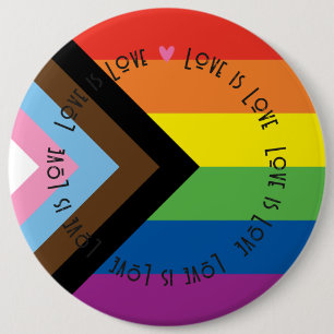 Badges - LGBTIQA Love is Love Pride Flag Button
