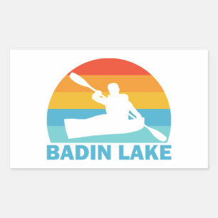 Badin Lake North Carolina Kayak Rectangular Sticker