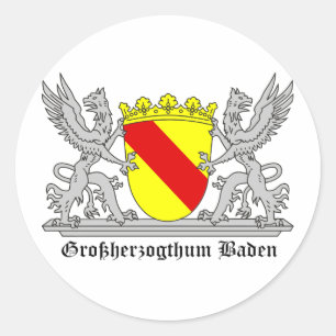 Badischer Greif (Grand Duchy of Baden) Classic Round Sticker