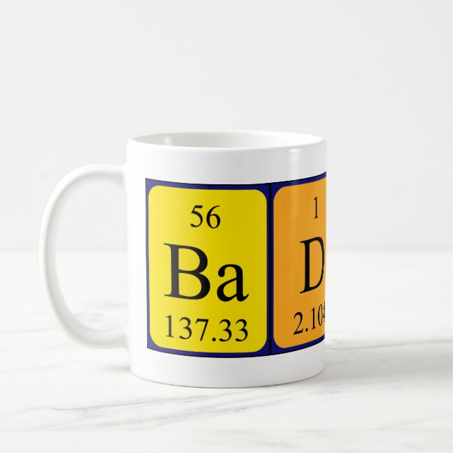 BadLad periodic table phrase mug (Left)