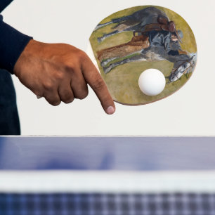 Badlands, Cowboy Horse Old West Thomas Eakins Ping Pong Paddle
