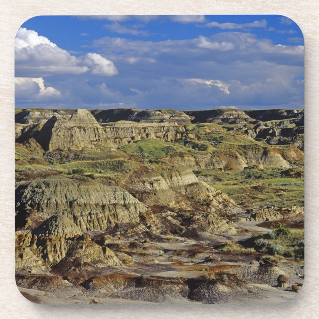 Badlands formations at Dinosaur Provincial Park 4 Coaster (Front)