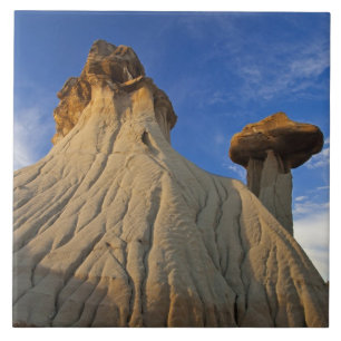 Badlands formations at Makoshika State Park in Tile
