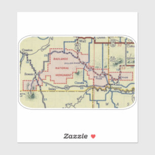 Badlands National Monument Map
