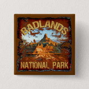 Badlands National Park 15 Cm Square Badge