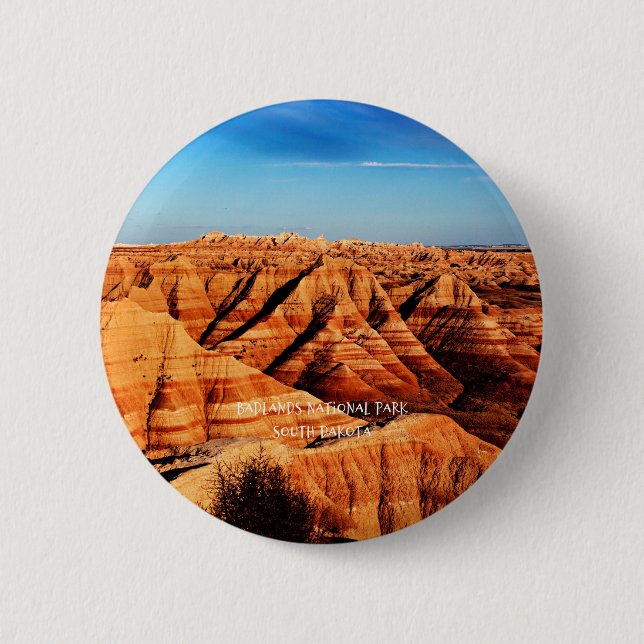 Badlands National Park 6 Cm Round Badge (Front)