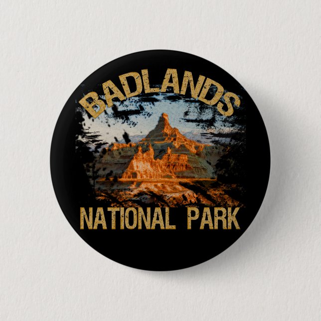 Badlands National Park 6 Cm Round Badge (Front)