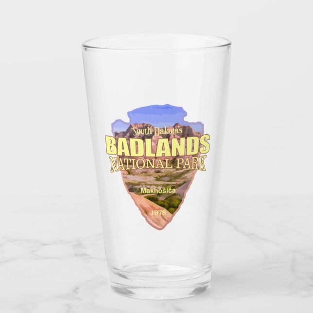 Badlands National Park (arrowhead) Glass (Front)
