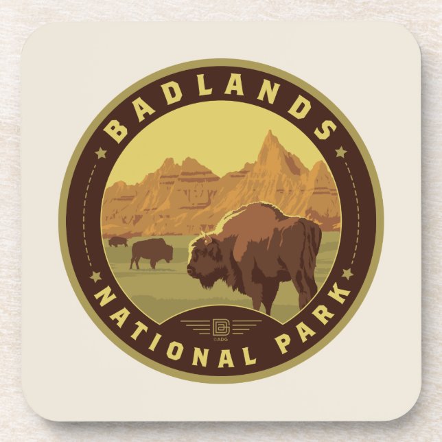 Badlands National Park Coaster (Front)