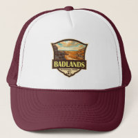 Badlands National Park Illustration Retro