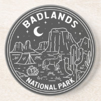 Badlands National Park Landscape Monoline