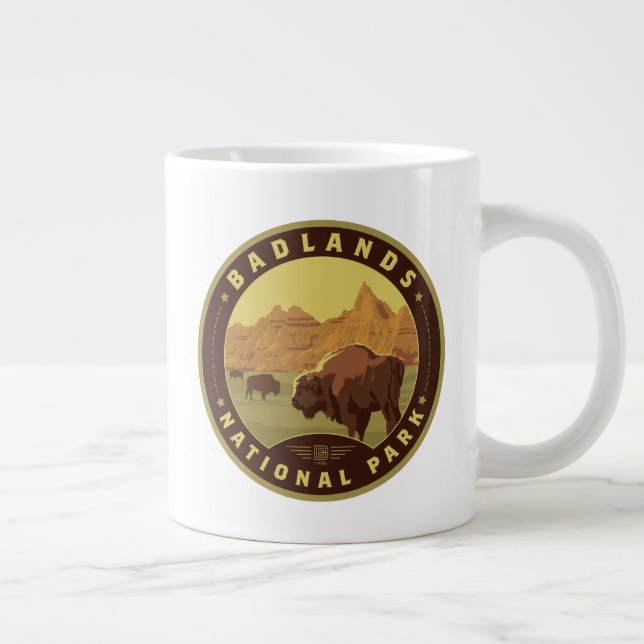 Badlands National Park Large Coffee Mug (Right)