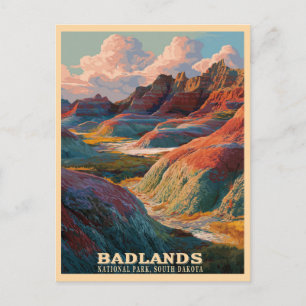 Badlands National Park – Rugged Western Landscape Postcard