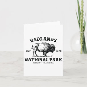 Badlands National Park South Dakota American Bison Card