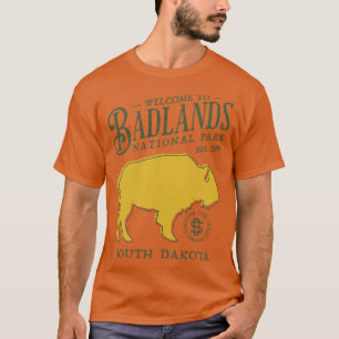 Badlands National Park South Dakota Bison Hiking C T-Shirt
