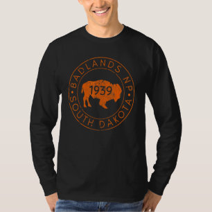 Badlands National Park South Dakota Buffalo Hiking T-Shirt