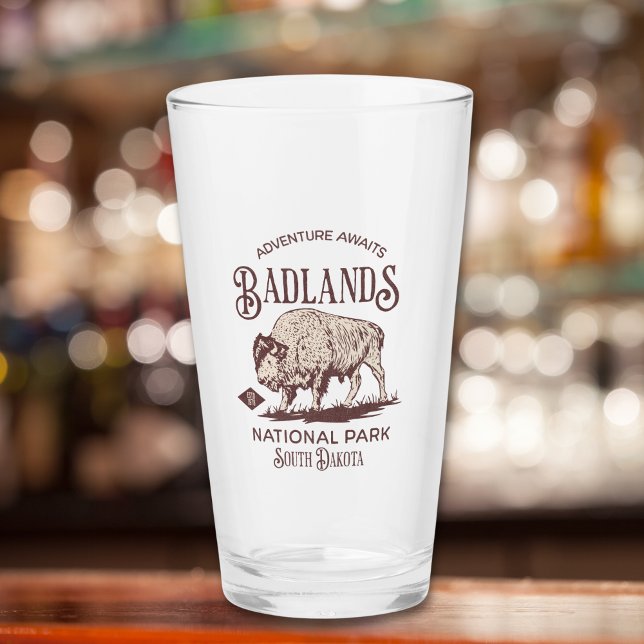 Badlands National Park South Dakota Funny Travel Glass (Creator Uploaded)