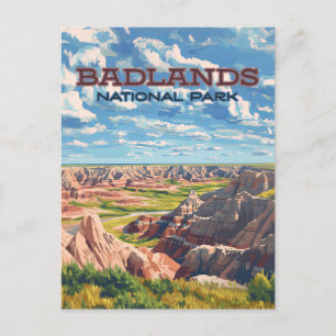 Badlands National Park South Dakota Landscape Postcard