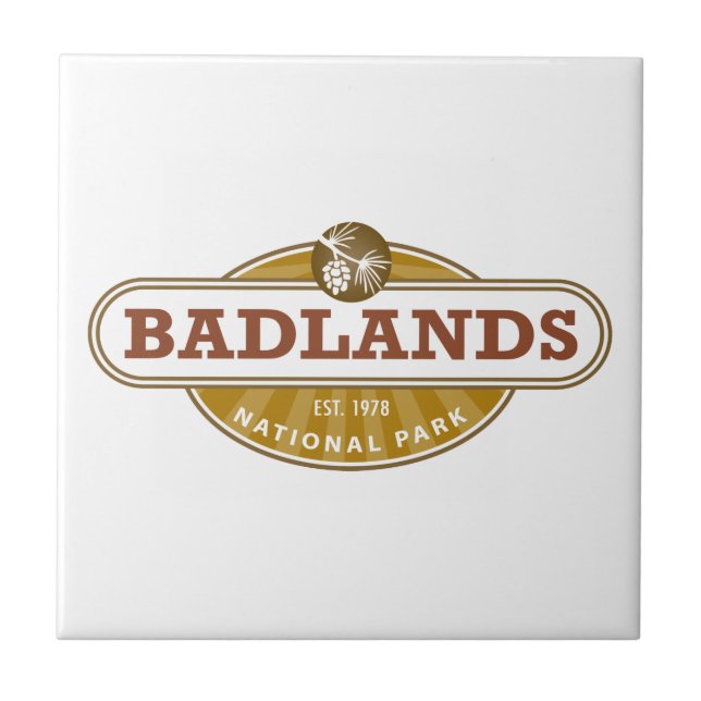 Badlands National Park South Dakota Tile (Front)