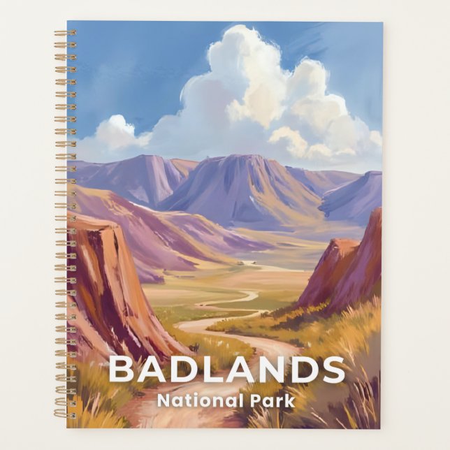 Badlands National Park South Dakota Travel Art Planner (Front)
