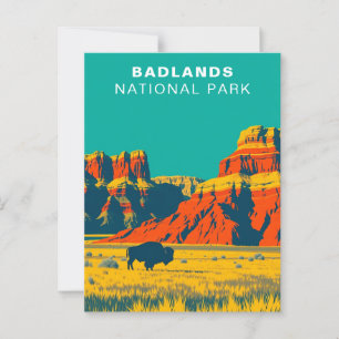 Badlands National Park South Dakota Travel Vintage Postcard