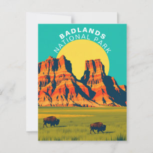 Badlands National Park South Dakota USA Vintage Postcard
