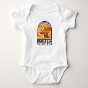 Badlands National Park South Dakota Vintage  Baby Bodysuit