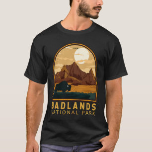Badlands National Park South Dakota Vintage Emblem T-Shirt