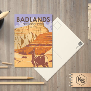 Badlands National Park South Dakota Vintage Postcard