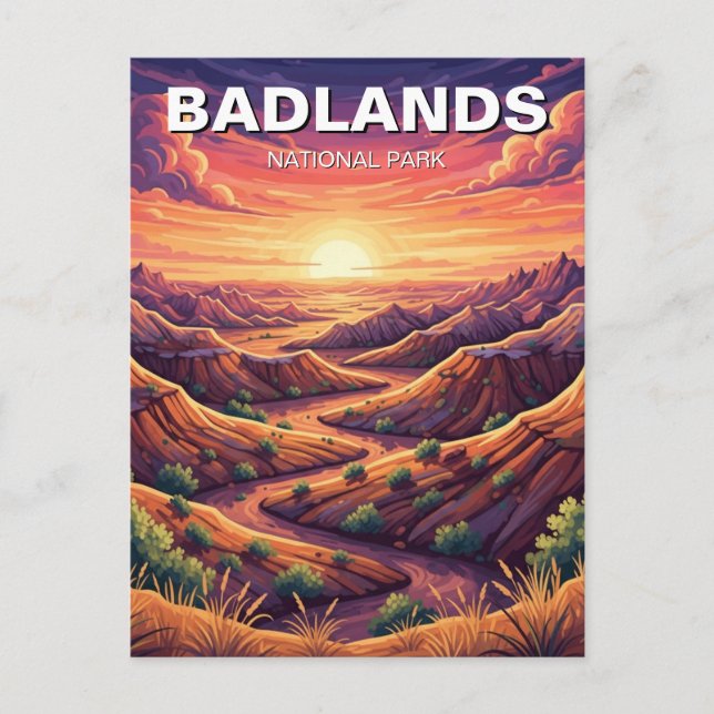 Badlands National Park Souvenir Postcard (Front)
