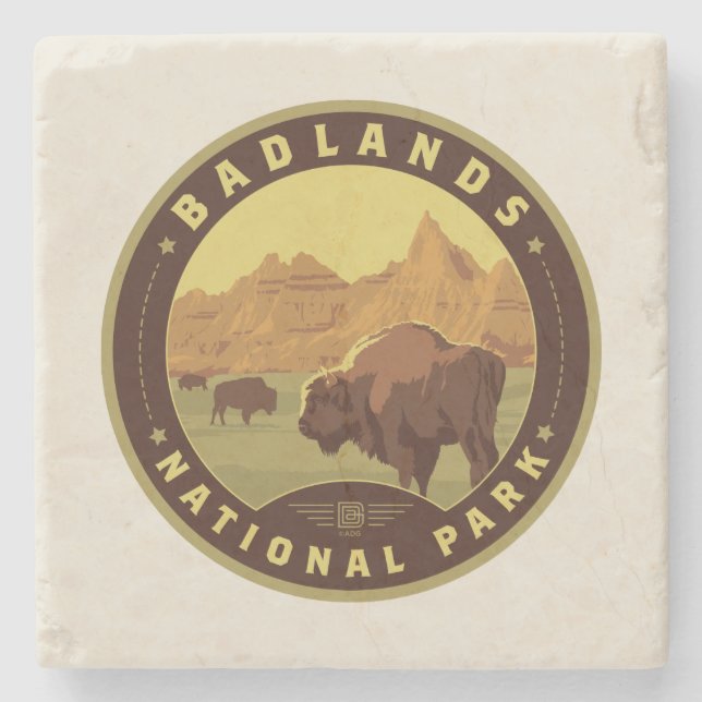 Badlands National Park Stone Coaster (Front)