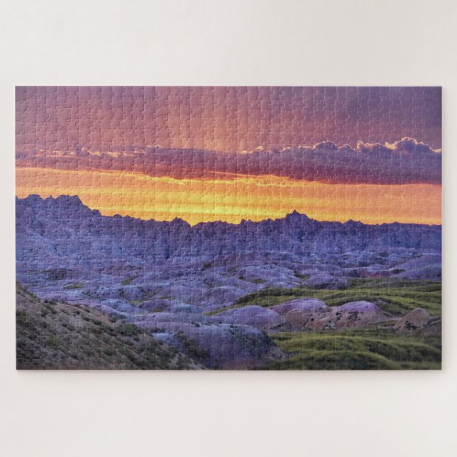 Badlands National Park Sunset, South Dakota Jigsaw Puzzle (Horizontal)