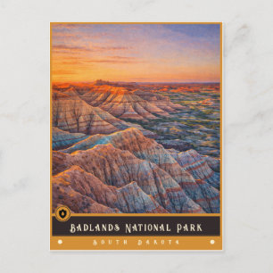 Badlands National Park   Vintage Postcard