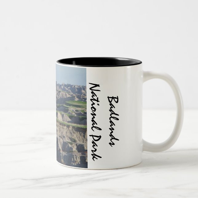 Badlands Overview Two-Tone Coffee Mug (Right)