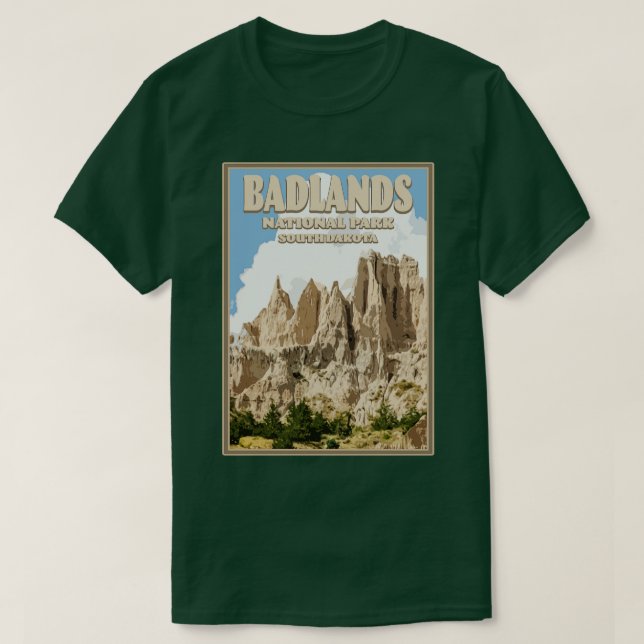 Badlands US National Park South Dakota T-Shirt (Design Front)
